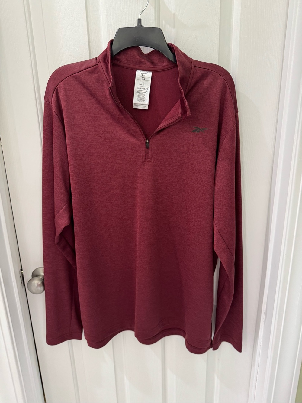 Reebok Men's Deep Maroon Quarter-Zip Pullover